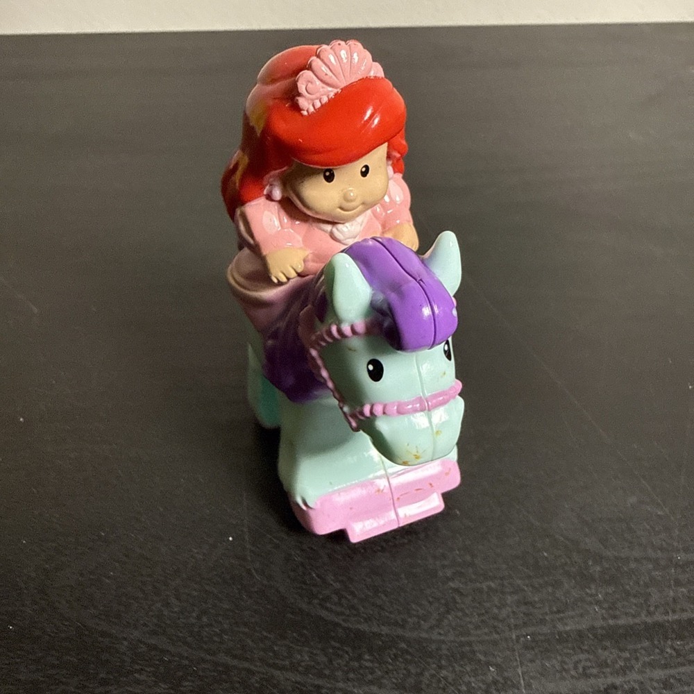 Fisher-Price Little People ARIEL BLUE Klip Klop Horse RARE HTF Little Mermaid